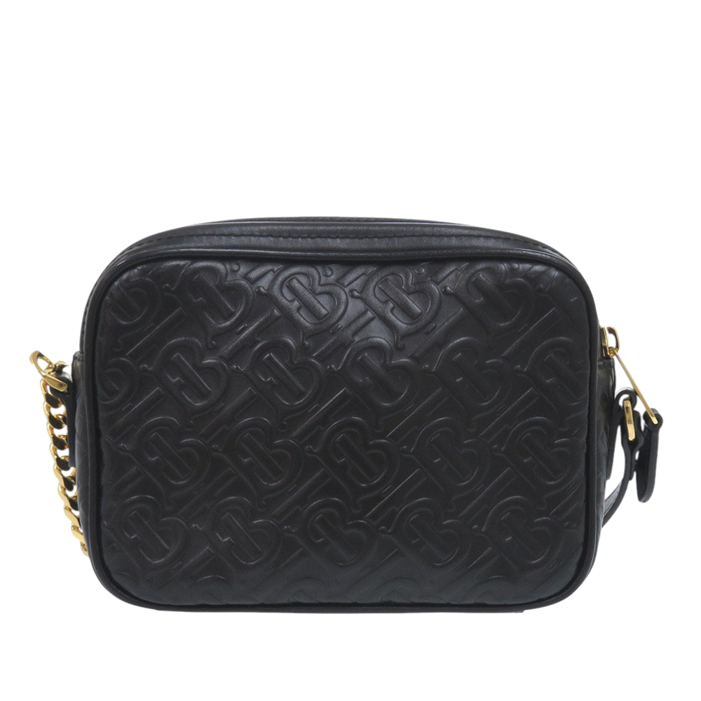 Pre-Loved Burberry Embossed Calfskin TB Monogram Camera Chain Crossbody - Picture 2 of 12